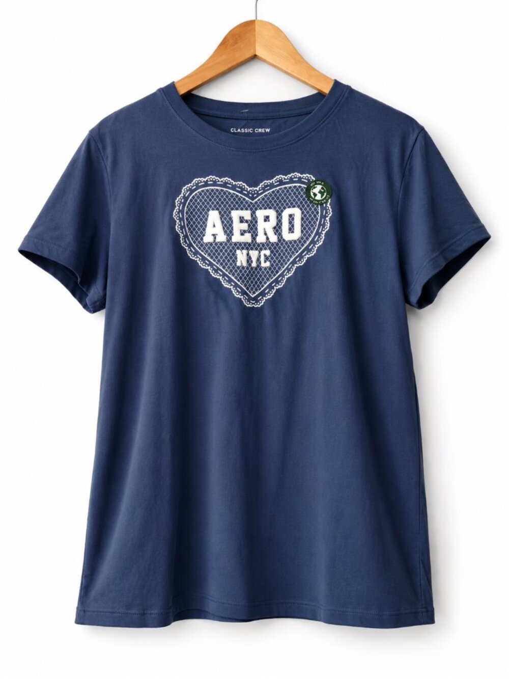 Aeropostale Blue AERO NYC Heart Graphic Classic Crew T-Shirt XXL NWT